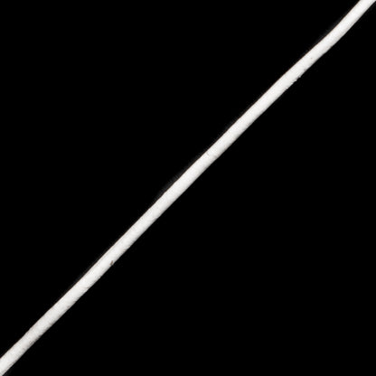 White Round Leather Cord - 2mm