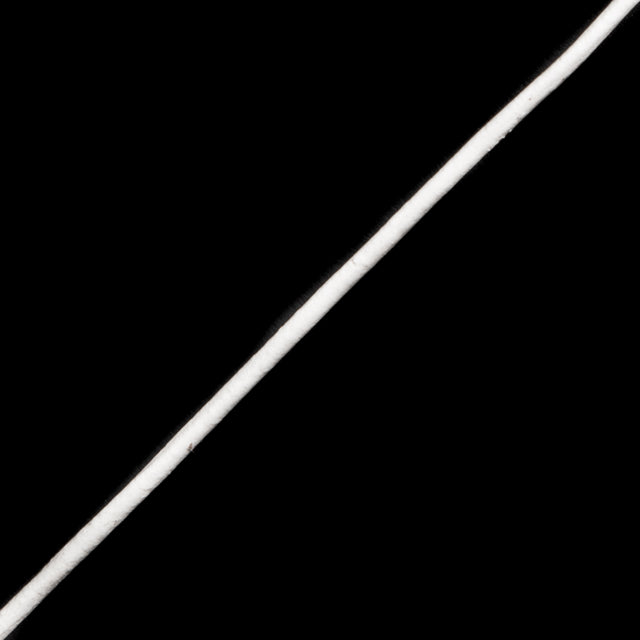 White Round Leather Cord - 2mm