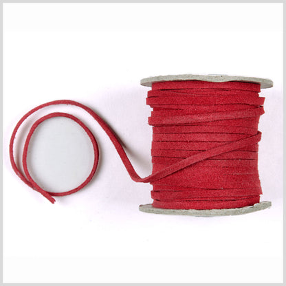 Red Suede Cord - 3 x 1.5 mm