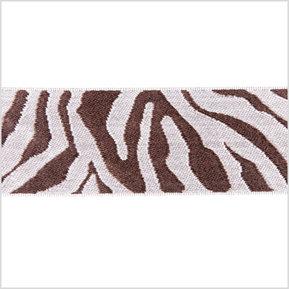 7/8 Brown/Silver French Jacquard Ribbon