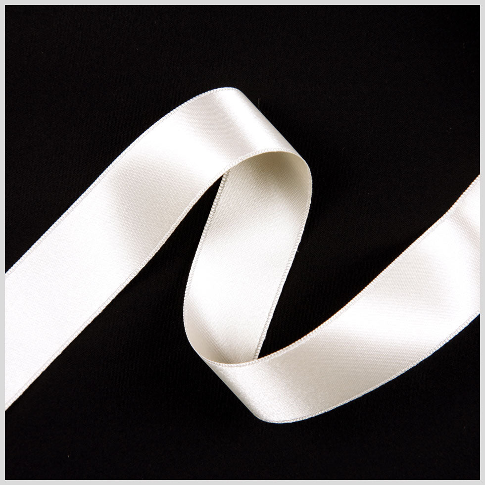 2.5 Ivory Double Face French Satin Ribbon
