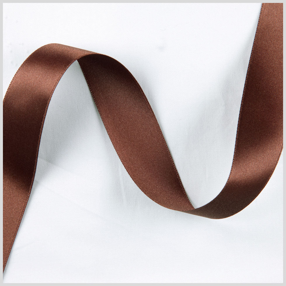 2.5 Brown Double Face French Satin Ribbon