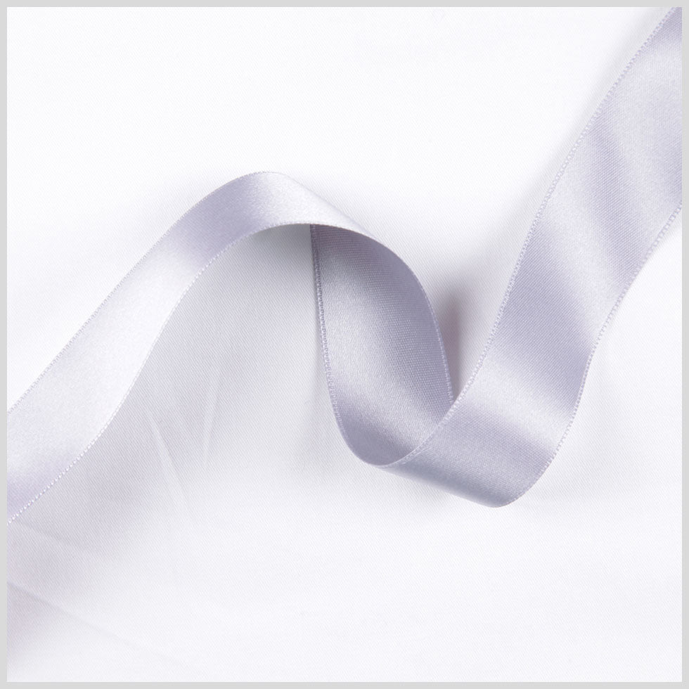 2.5 Light Gray Double Face French Satin Ribbon