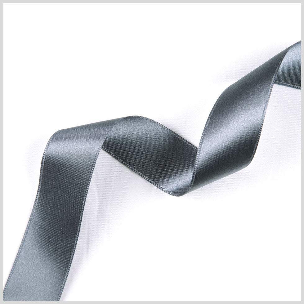 2.5 Silver Double Face French Satin Ribbon