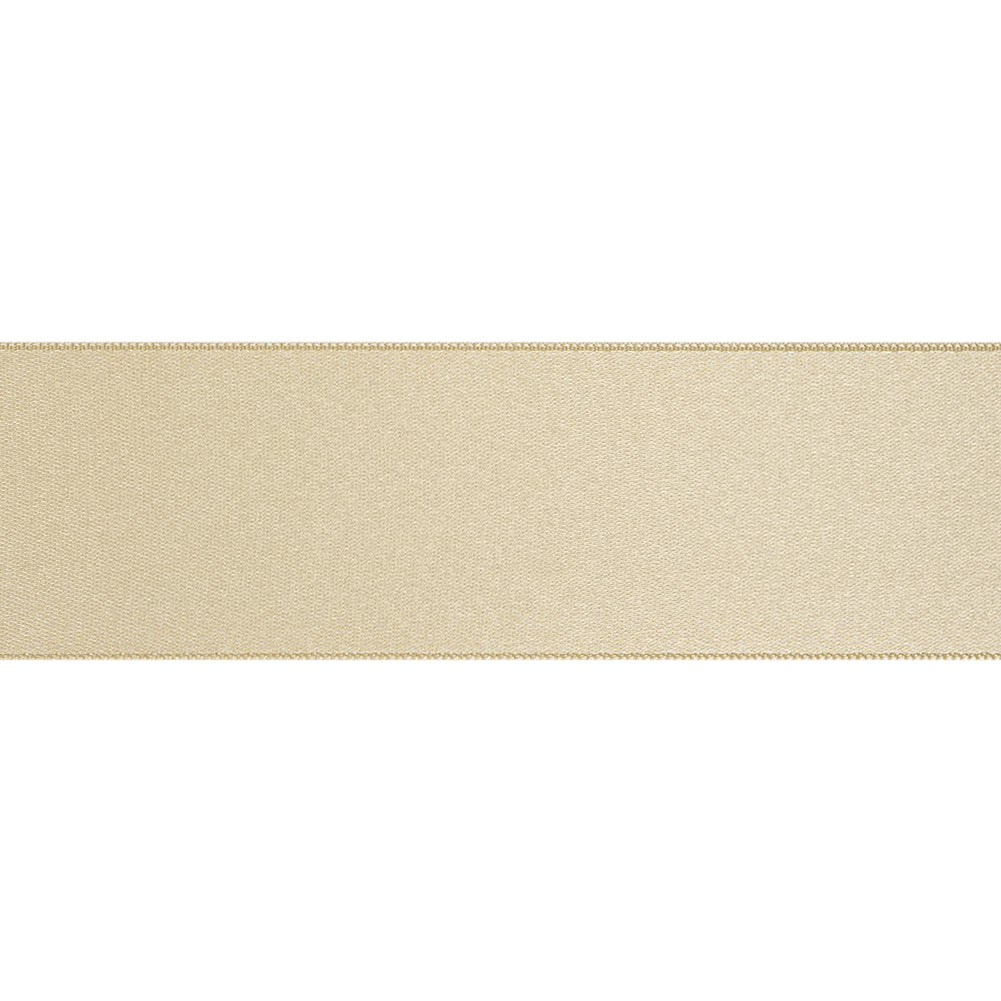 1.5" Pale Gold Double Face French Satin Ribbon Folded