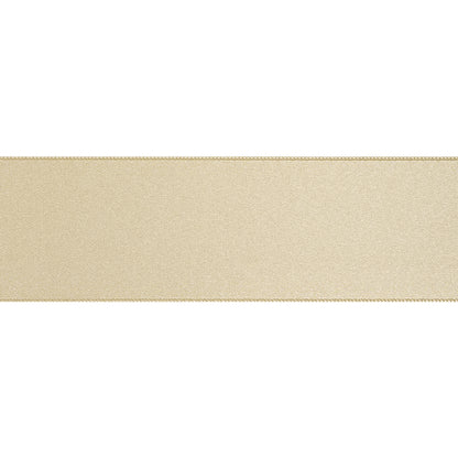1.5" Pale Gold Double Face French Satin Ribbon Folded