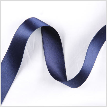 1.5 Deep Navy Double Face French Satin Ribbon