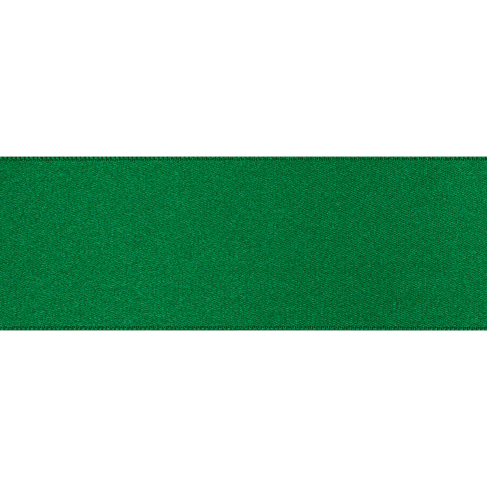 Emerald Double Face French Satin Ribbon Folded