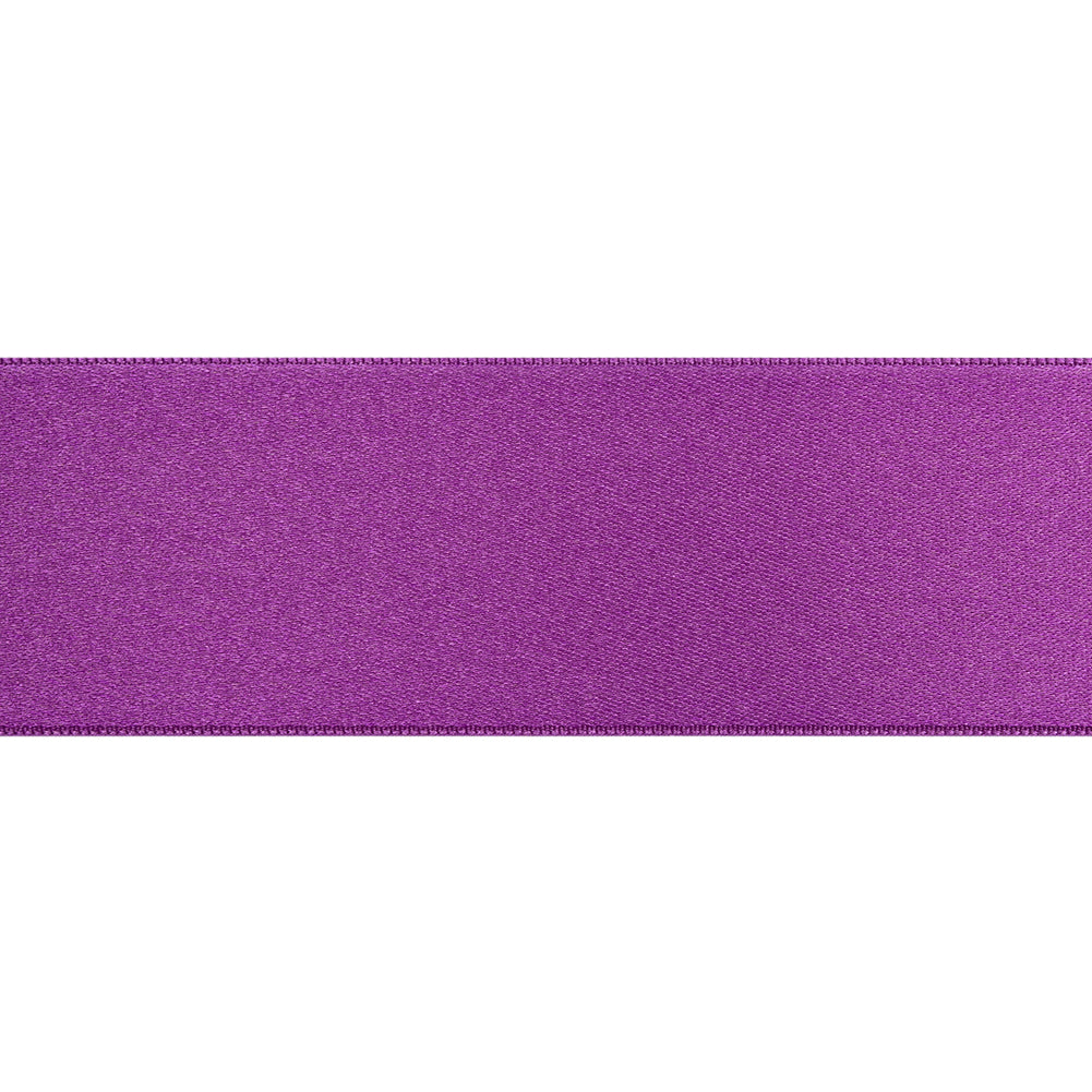 Grape Double Face French Satin Ribbon Folded