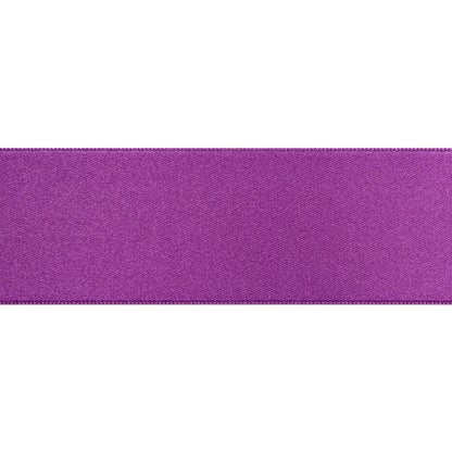 Grape Double Face French Satin Ribbon Folded