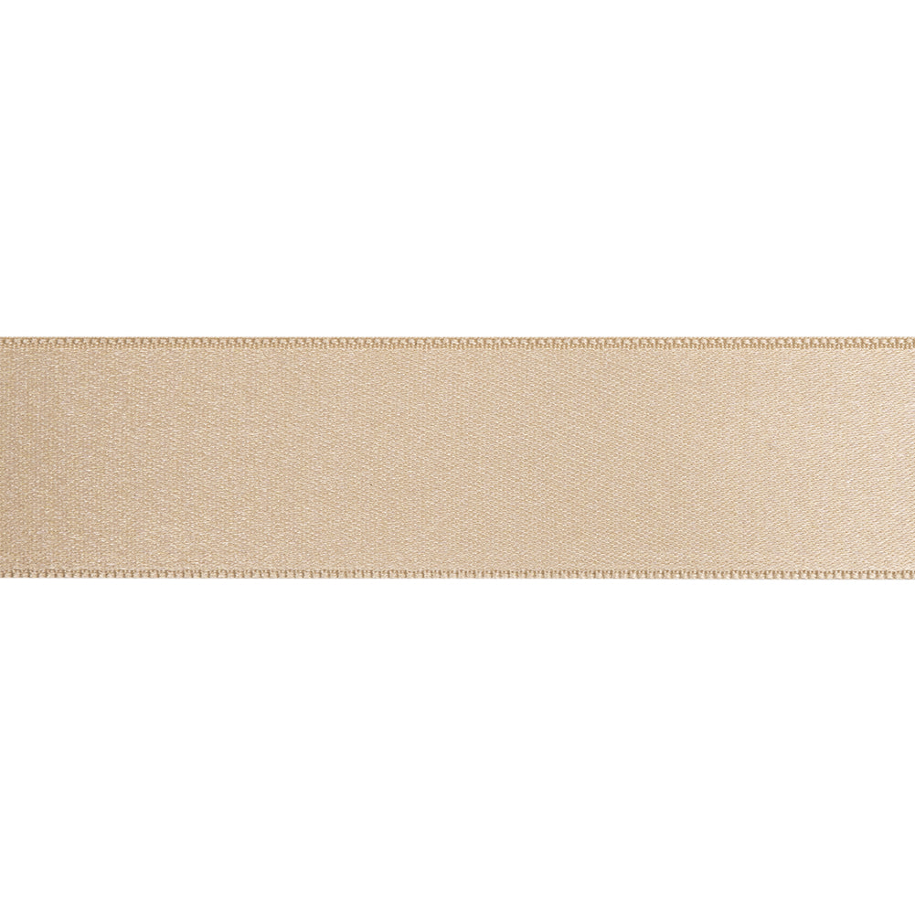 Tan Double Face French Satin Ribbon - 1" Folded