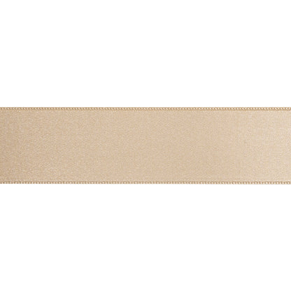 Tan Double Face French Satin Ribbon - 1" Folded
