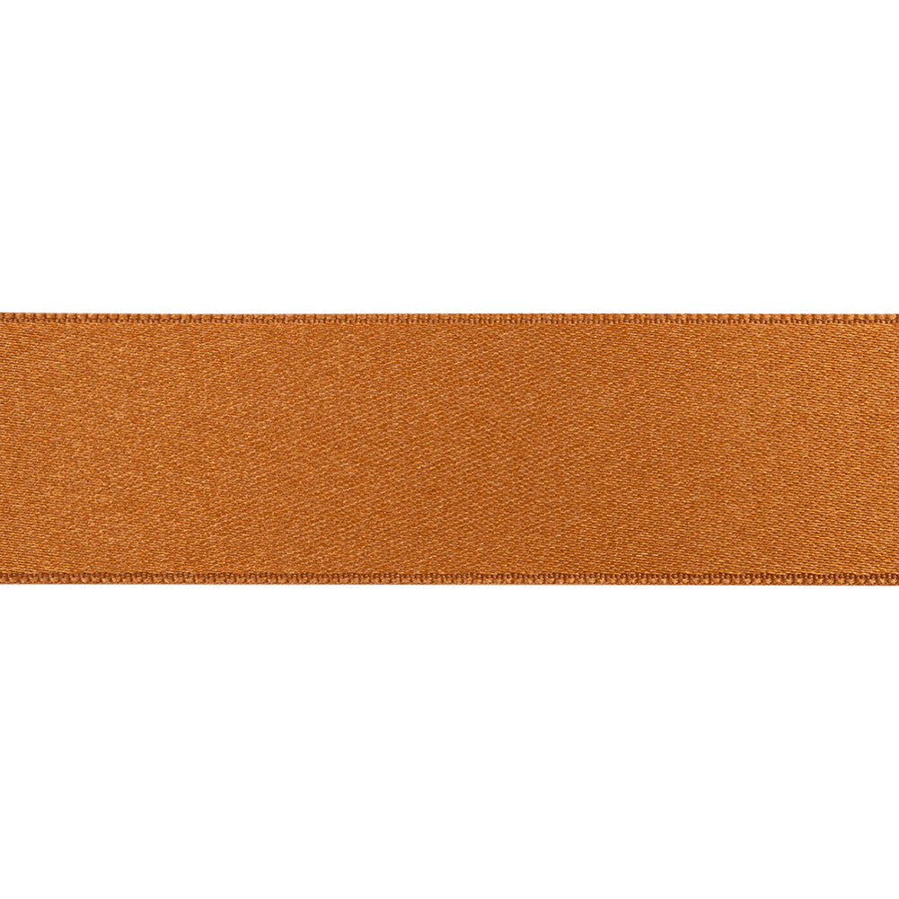 Pumpkin Double Face French Satin Ribbon - 1" Folded