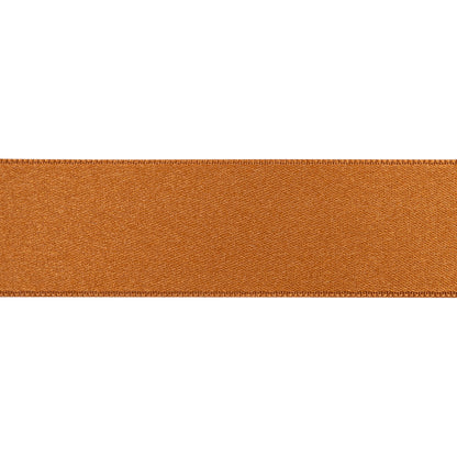 Pumpkin Double Face French Satin Ribbon - 1" Folded