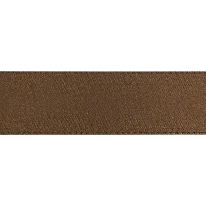 Brown Double Face French Satin Ribbon - 1" Folded