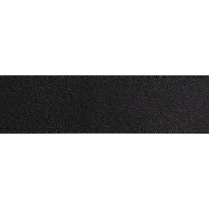 Black Double Face French Satin Ribbon - 1" Folded