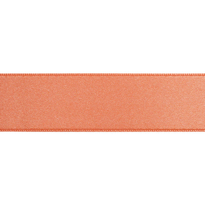 Peach Double Face French Satin Ribbon - 1" Folded
