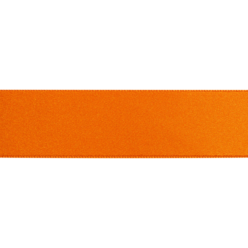 Orange Double Face French Satin Ribbon - 1" Folded