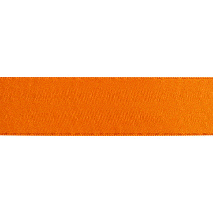 Orange Double Face French Satin Ribbon - 1" Folded