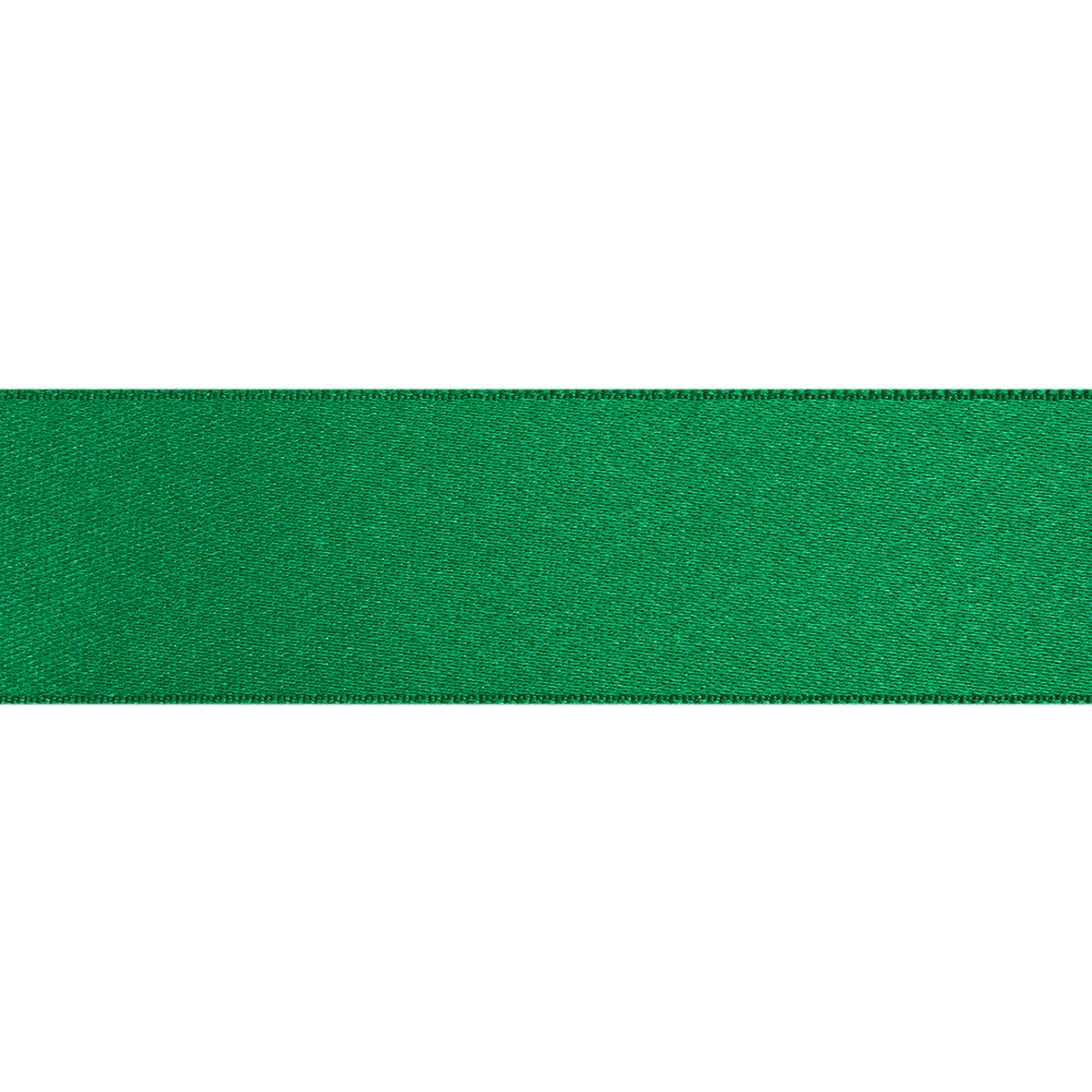 Emerald Double Face French Satin Ribbon - 1" Folded