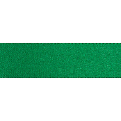 Emerald Double Face French Satin Ribbon - 1" Folded