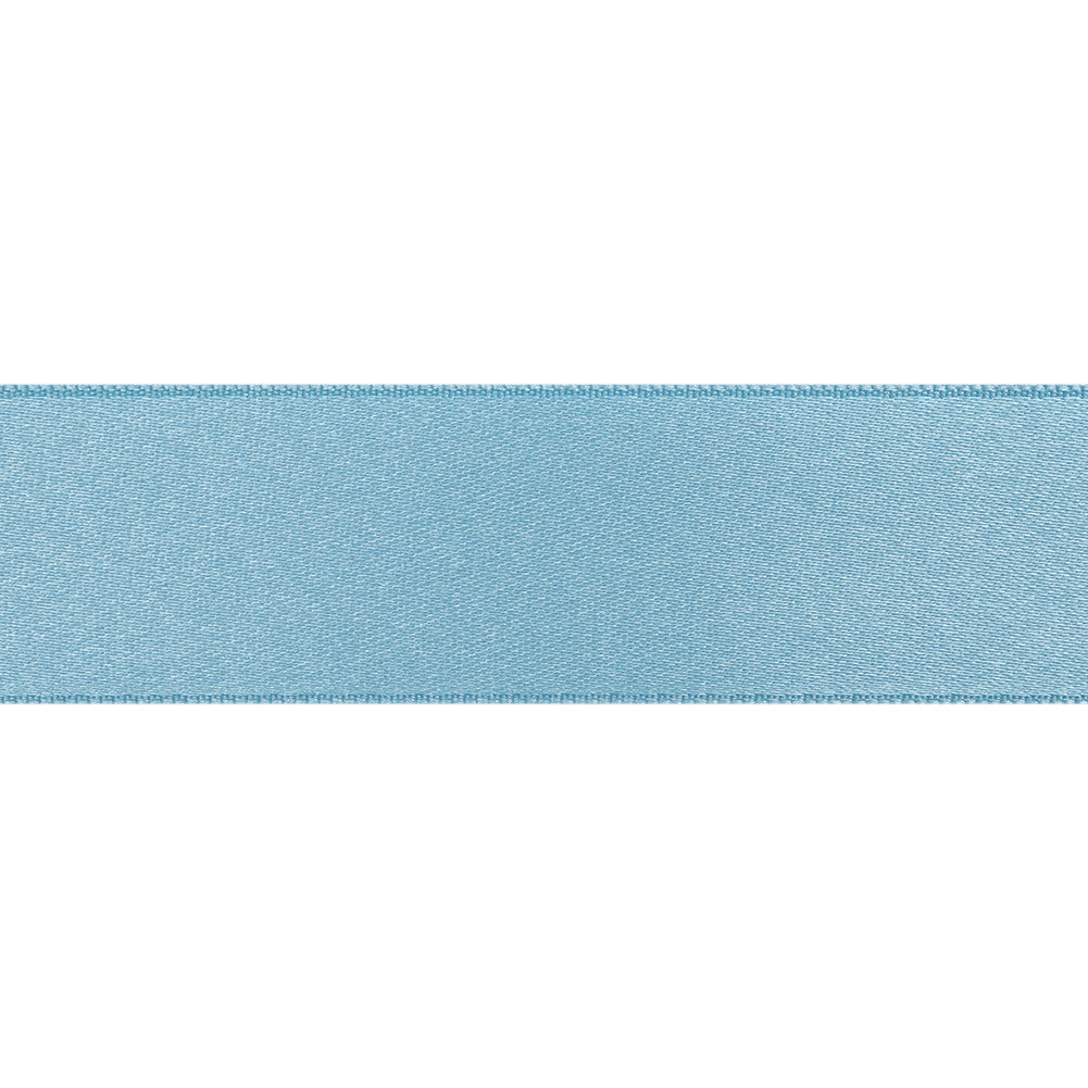 Blue Double Face French Satin Ribbon - 1" Folded