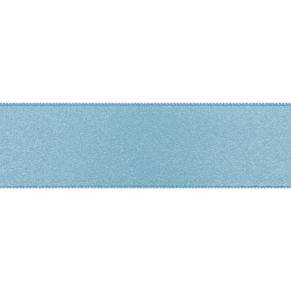 Blue Double Face French Satin Ribbon - 1" Folded