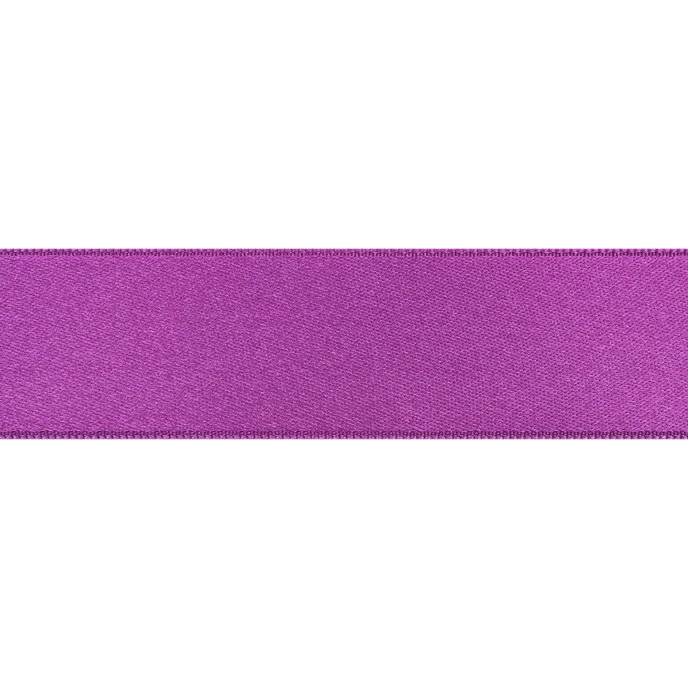 Grape Double Face French Satin Ribbon - 1" Folded