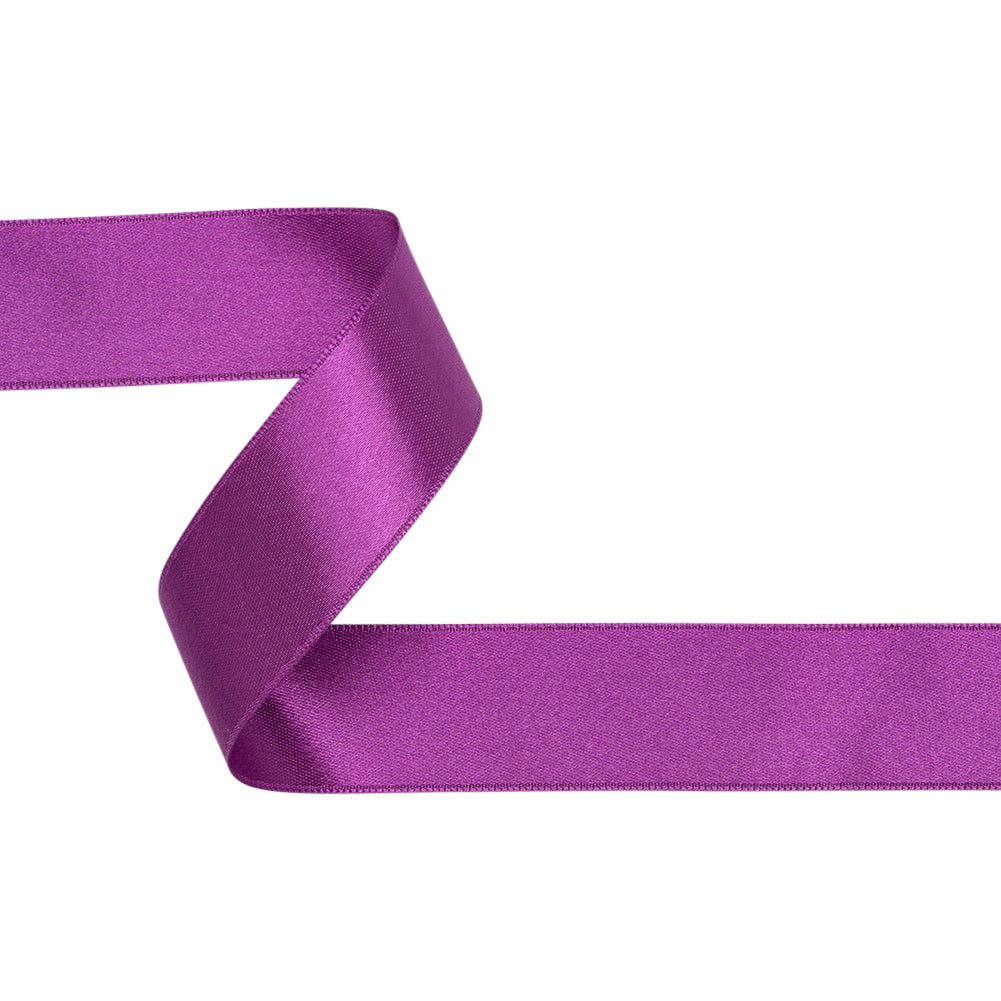 Grape Double Face French Satin Ribbon - 1"