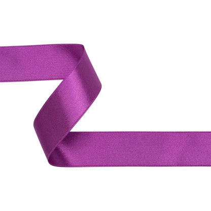 Grape Double Face French Satin Ribbon - 1"