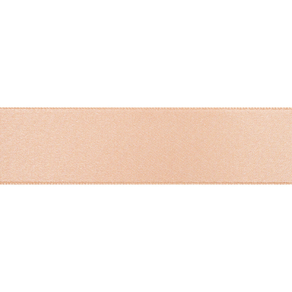 Light Peach Double Face French Satin Ribbon - 1" Folded