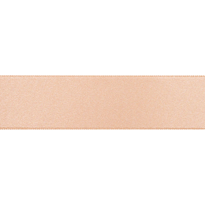 Light Peach Double Face French Satin Ribbon - 1" Folded