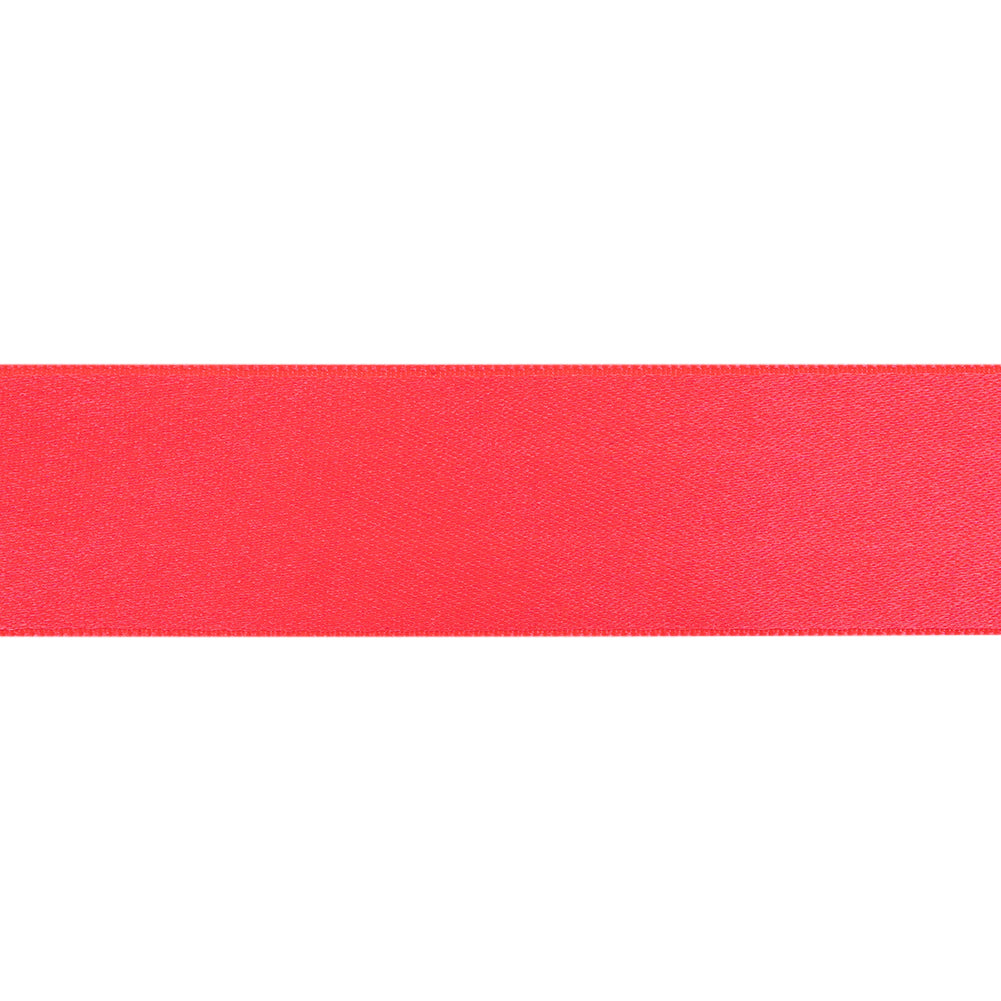 Neon Fuchsia Double Face French Satin Ribbon - 1" Folded