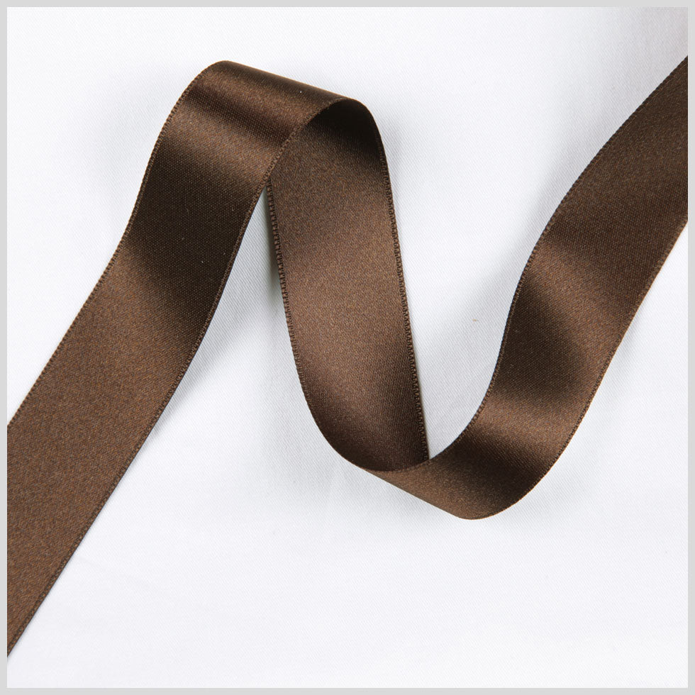3/8 Brown Double Face French Satin Ribbon