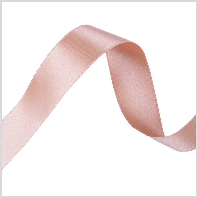 3/8" Light Peach Double Face French Satin Ribbon