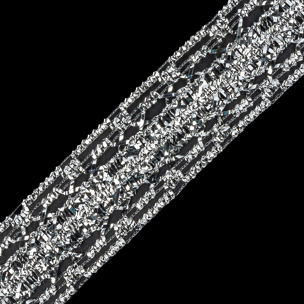 1" Silver Metallic Braid Detail