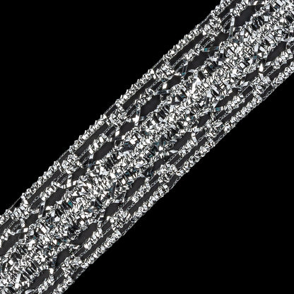 1" Silver Metallic Braid Detail