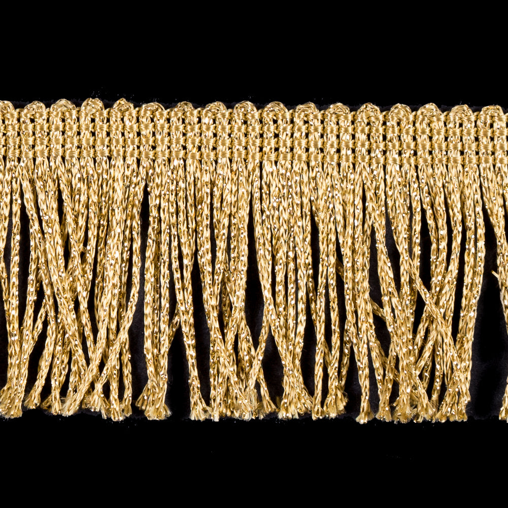 2" Gold Metallic Fringe Detail