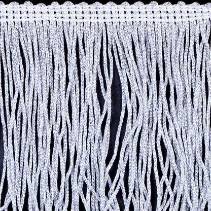 4 Silver Metallic Fringe - Detail