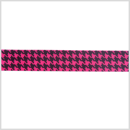 7/8" Shocking Pink Printed Satin Ribbon
