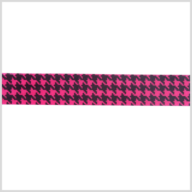 7/8" Shocking Pink Printed Satin Ribbon