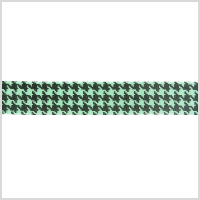 Mint Printed Satin Ribbon