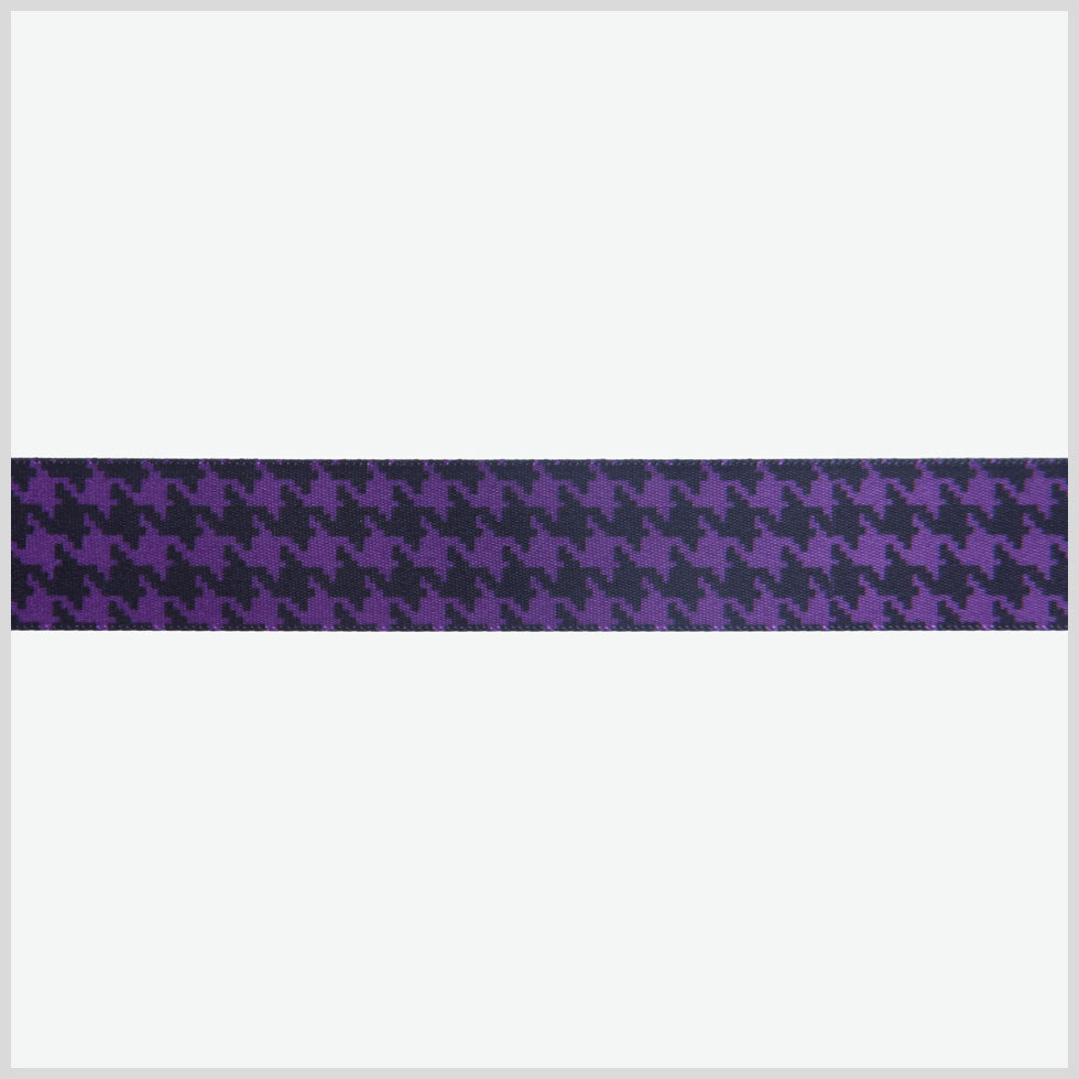 Purple Printed Satin Ribbon