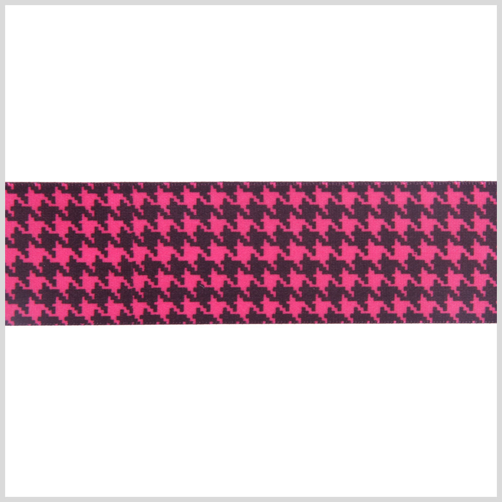 1.5 Shocking Pink Printed Satin Ribbon