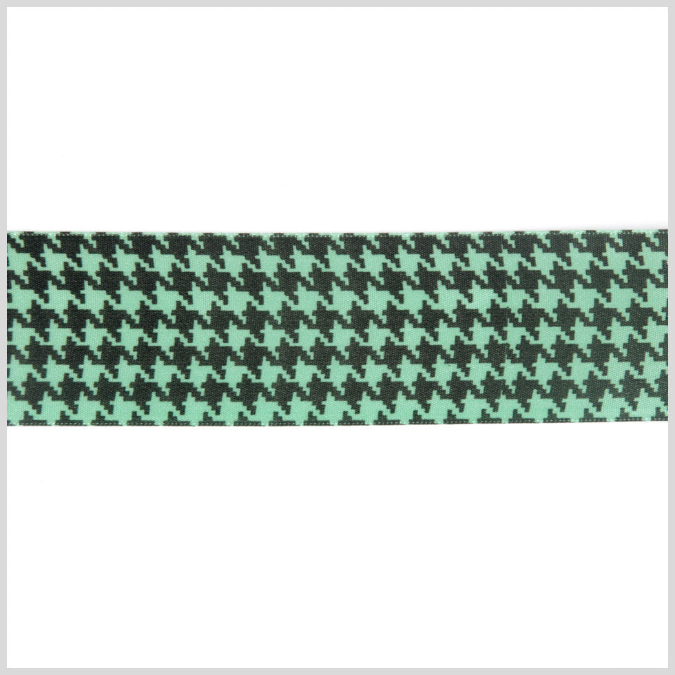 Mint Printed Satin Ribbon