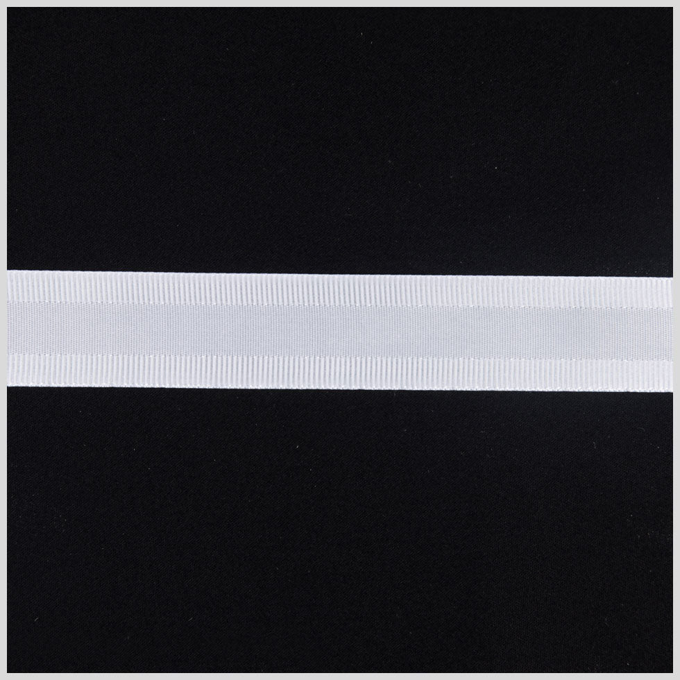 7/8 White Satin Grosgrain Ribbon