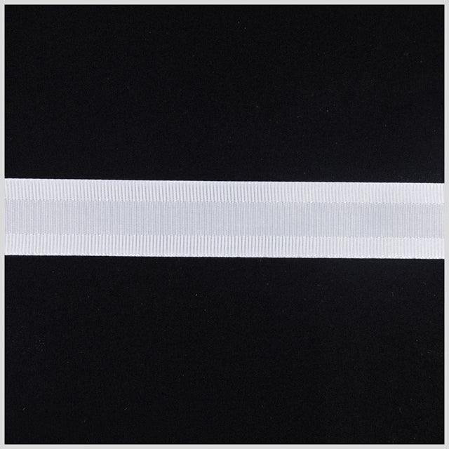 7/8 White Satin Grosgrain Ribbon