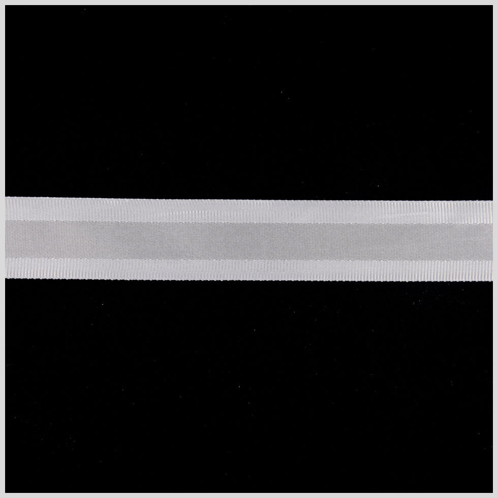 7/8 Millennium Silver Satin Grosgrain Ribbon