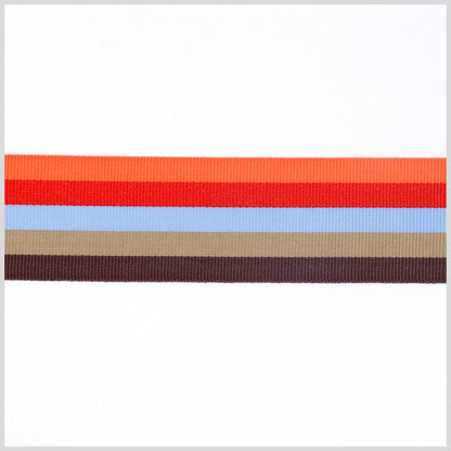 Multicolor Striped Grosgrain Ribbon