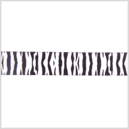 7/8 Black/White Printed Grosgrain Ribbon